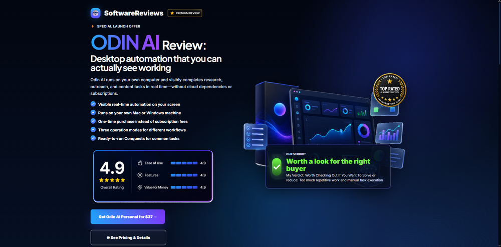 Sample review-style landing page generated by PromoAgent AI